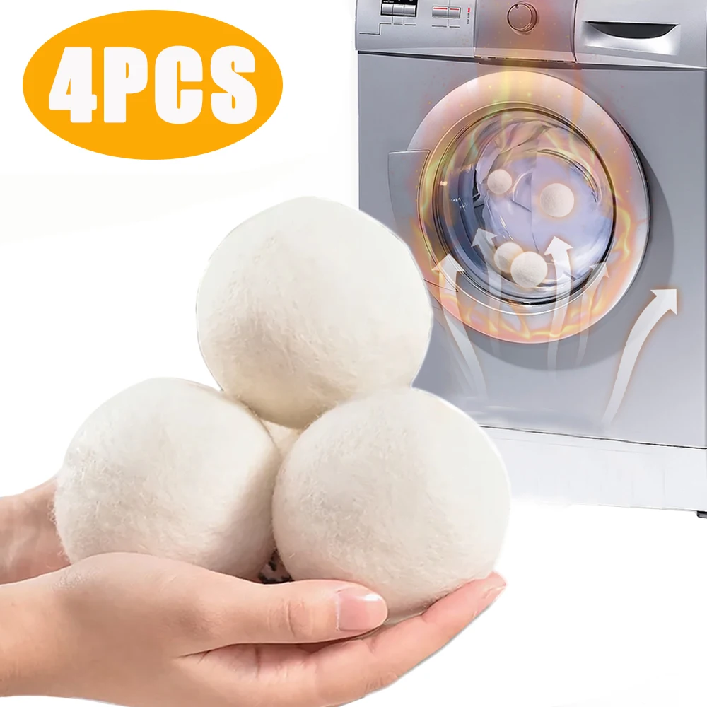 4 Pièces Boules de Sèche-Linge Boules de Séchage de Linge