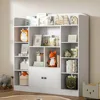 White Kids Bookshelf, Kids Bookcase with 11 Cubbies and 2 Cabinets, Freestanding Book Storage Shelves for Bedroom, Playroom 3
