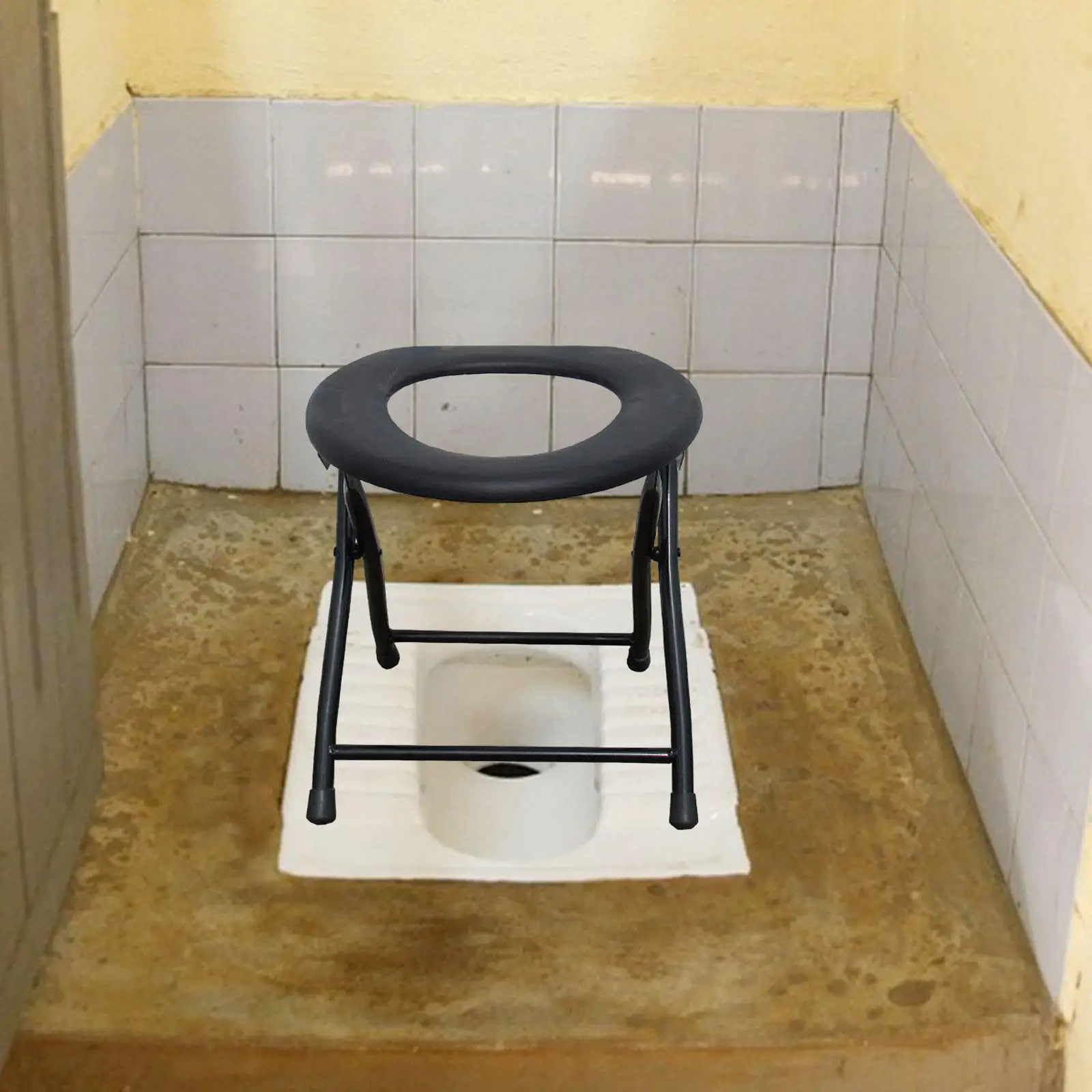 Camping Toilet Seat Bedside Commodes Folding Disabled Shower Chair Toilet Chair Seat