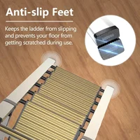 6 Step Ladder for 12 Feet High Ceiling, Lightweight Aluminum Folding Step Stool with Convenient Handgrip, Stepladde 5