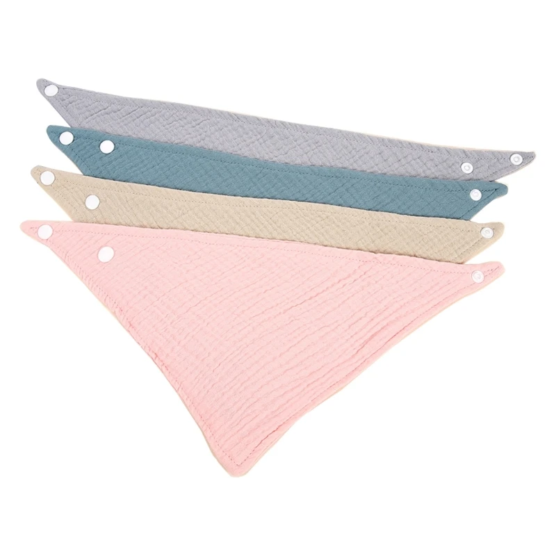

4PCS Infant Cotton Drooling Bibs High Absorb Burp Cloth Baby Nursing Essential