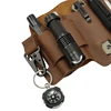 Men Genuine Leather Tool Pocket Keychain Flashlight Pen Knife Storage Wear Resistant Durable Retro Outdoor Sports Folding Pocket 1