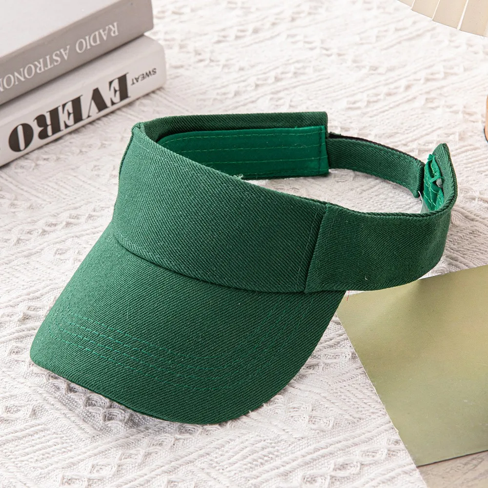 Unisex-Baseballkappe in einfarbiger Ausführung, offener Sport-Sonnenhut für draußen mit Sonnenschutz, Damen-Sonnenblende, Tennis-Kappe, Sonnenschutz – Detail 9