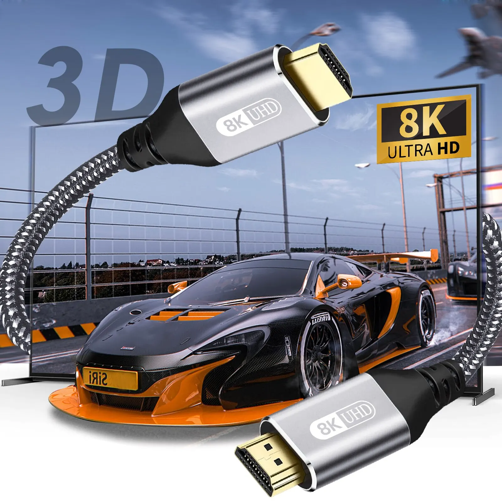 NIERBO HDMI 2.1 Cable HDMI Cord 8K 60Hz 4K 120Hz 48Gbps EARC ARC HDCP Ultra High Speed HDR for HD TV Laptop Projector PS4 PS5 Best Sellers In Consumer Electronics
