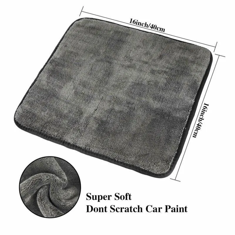SEAMETAL 40x40CM Car Wash Microfiber Towel 1200GSM Super Absorption Car Cleaning Drying Cloth Hemming Towels Detailing Care Rags 2