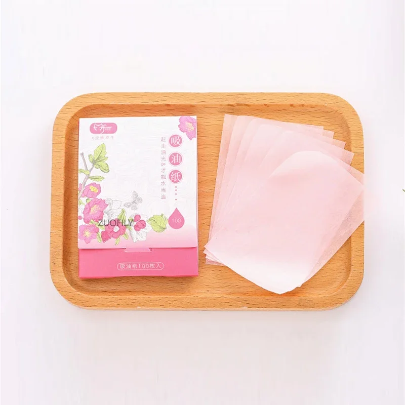 100Pcs/box Face Oil Blotting Paper Protable Matting Face Wipes Facial Cleanser Oil Control Oil-absorbing Cleaning Tools