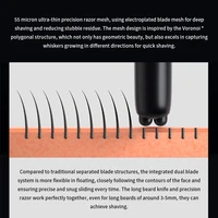 Xiaomi Mijia Electric Shaver Dual Cutter Blade Reciprocating High-Speed Motor Magnetic Suction IPX7 Waterproof Portable Razor 2