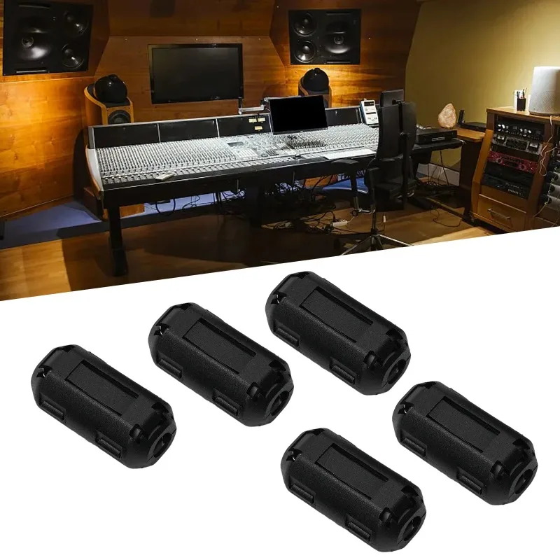 3.5/5/7/9/13mm Toroidal Core Ferrite Bead Clip Choke EMI RFI Noise Filter Clip USB/Video Cable Power Cord ZEXEF 10Pcs cable filter