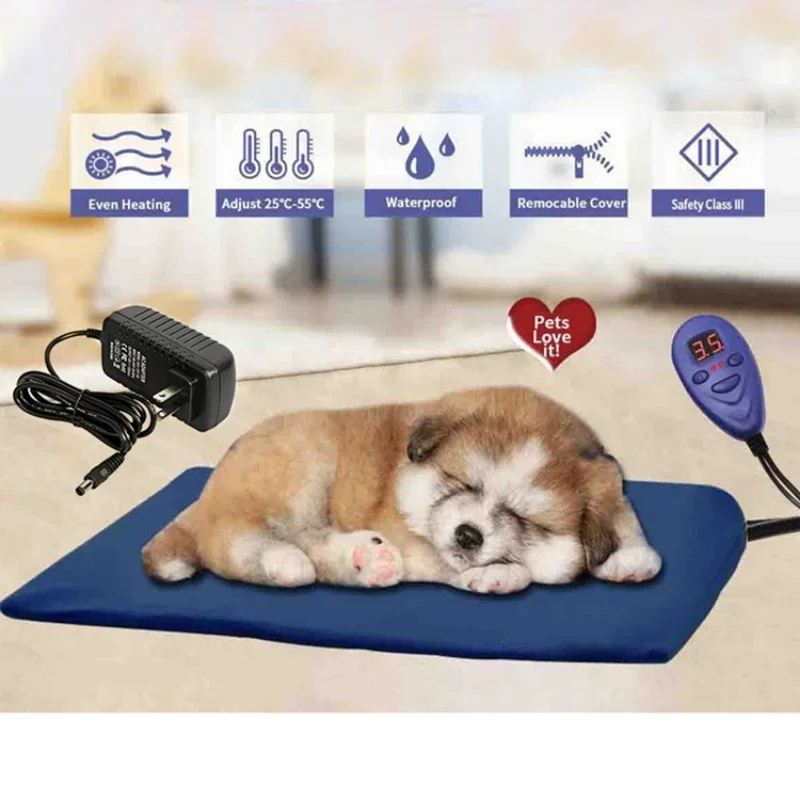 NEW Pet Heating Pad Cat Constant Temperature Electric Blanket 12V Low Voltage Pet Electric Heater For Dogs Bed