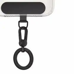 Rotatable Anti - Lost Phone Case Lanyard Clip with Detachable Ultra - Thin Design (Black)