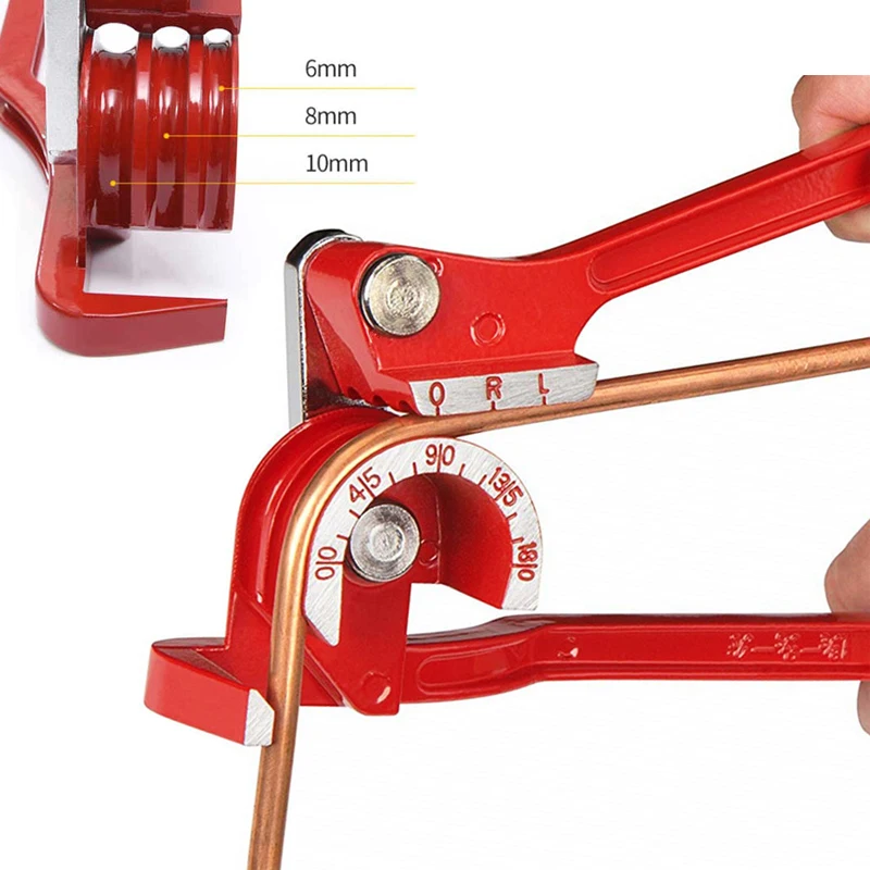 3-in-1 Tube Bender 90/180 Degree Combination Tube Bender Pipe Bending Tool Metric 6mm 8mm 10mm Inch system 1/4 5/16 3/8 HandTool tube bender