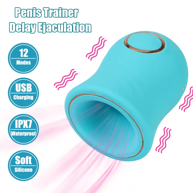 Männlicher Mastur bator Penis pumpe Vibrator für Männer Eichel saugen Hahn Übungs gerät medizinische Verzögerung Ejakulation Oral Blowjob Sexspielzeug erotisch 1