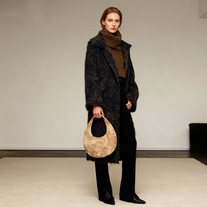 Women Brand Design Handbag Top-handle Single Strap Shoulder Hobo Bag Luxury cowboy Vegan Leather Fashion Chic Underarm Purse