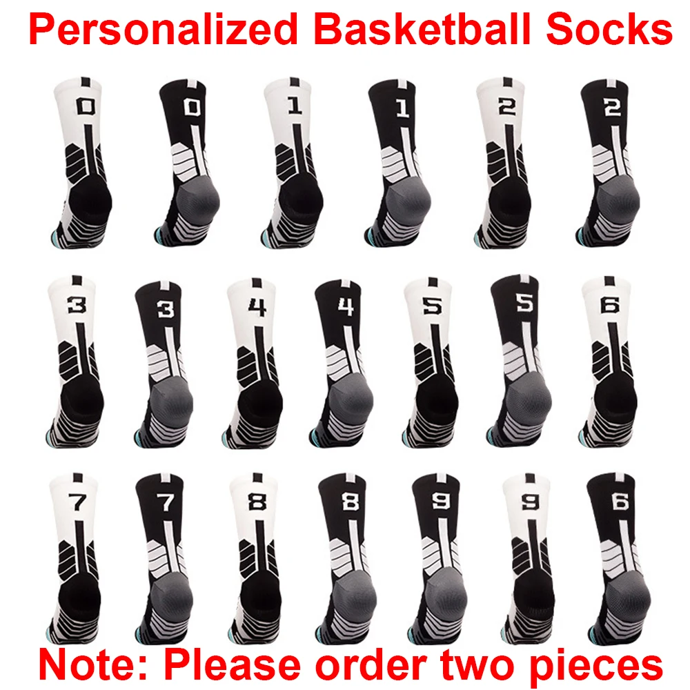 

Fitness Socks Sock Personalized Professional 1PC Basketball Sport Running Sock Breathable Soccer Football Meias Men DIY Number