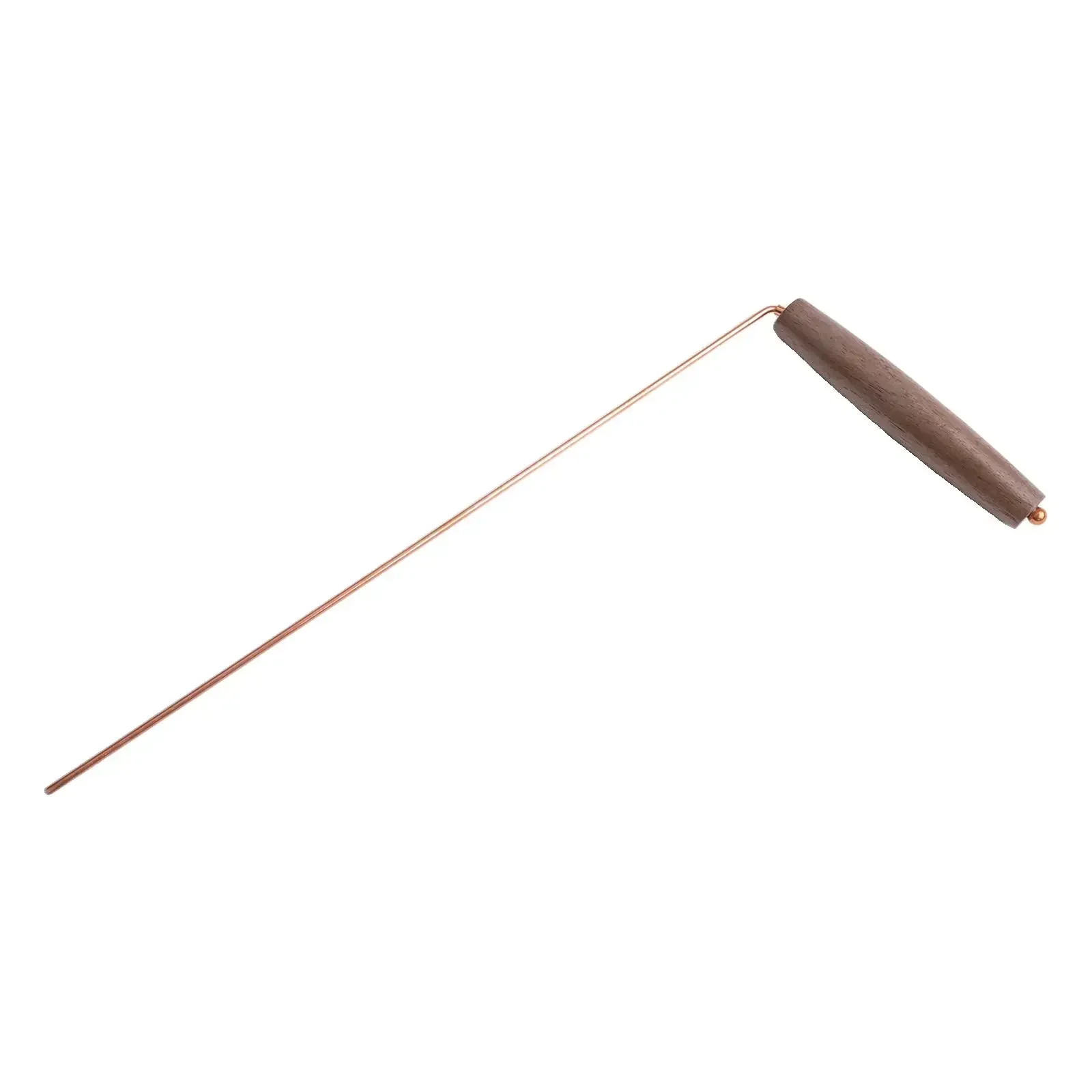 2pcs Pure Copper Metal Detector Rod Water Witching Portable Dragon Seeking Divination Tool With Wooden Handles Dowsing Rod 6