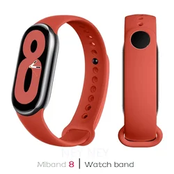 Waterproof Silicone Sport Watchbands - Stylish Replacement Strap Accessories - Mi Band 8-9 (10 original red)