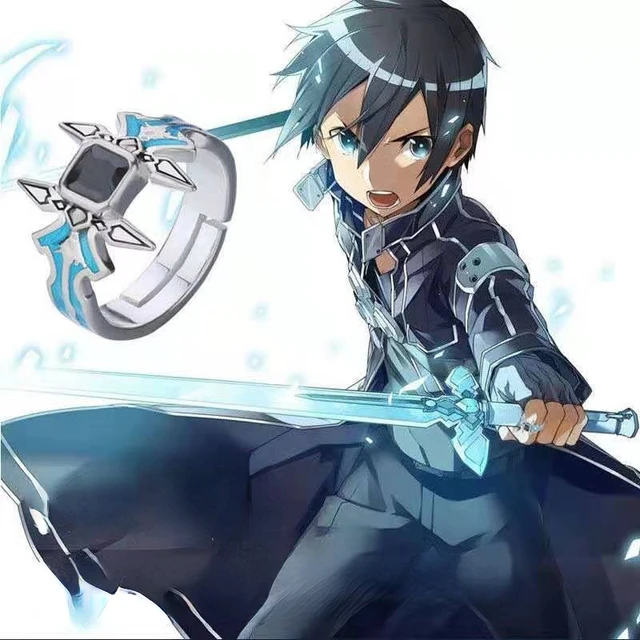 925 Sterling Silver Anime Sword Art Online Kirito Asuna Yuuki Sao