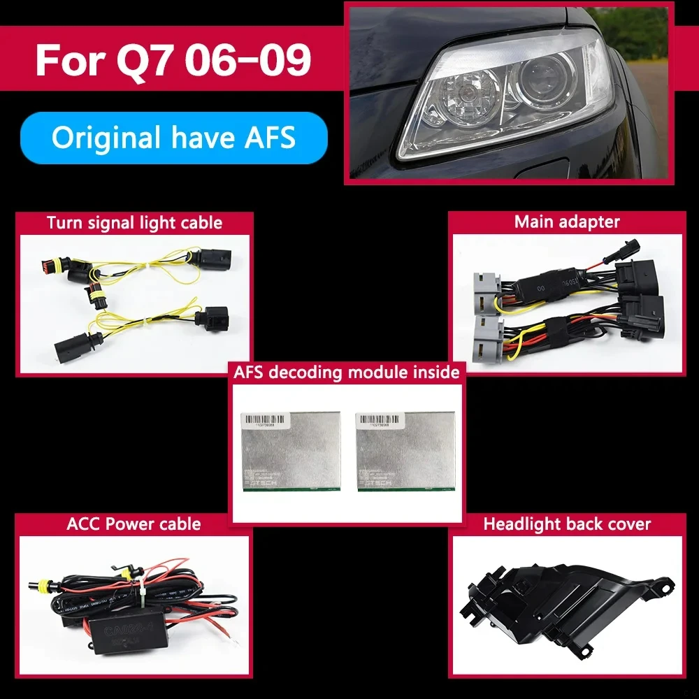 DRL-アウディq7用LEDヘッドライト,ヘッドライト,カー