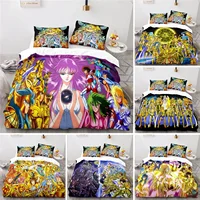 Anime Saint Seiya Bedding Set Duvet Cover Bedroom Comforter Covers Single Twin King ​Size Quilt Cover Home Textile 2/3PCS 1