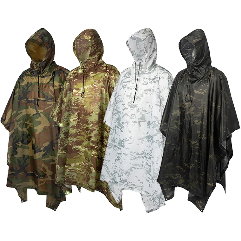 

Multifunctional Raincoat Waterproof Rain Poncho Backpack Hiking Rain Cover Motorcycle Outdoor Awning Camping Travel Rain Gears