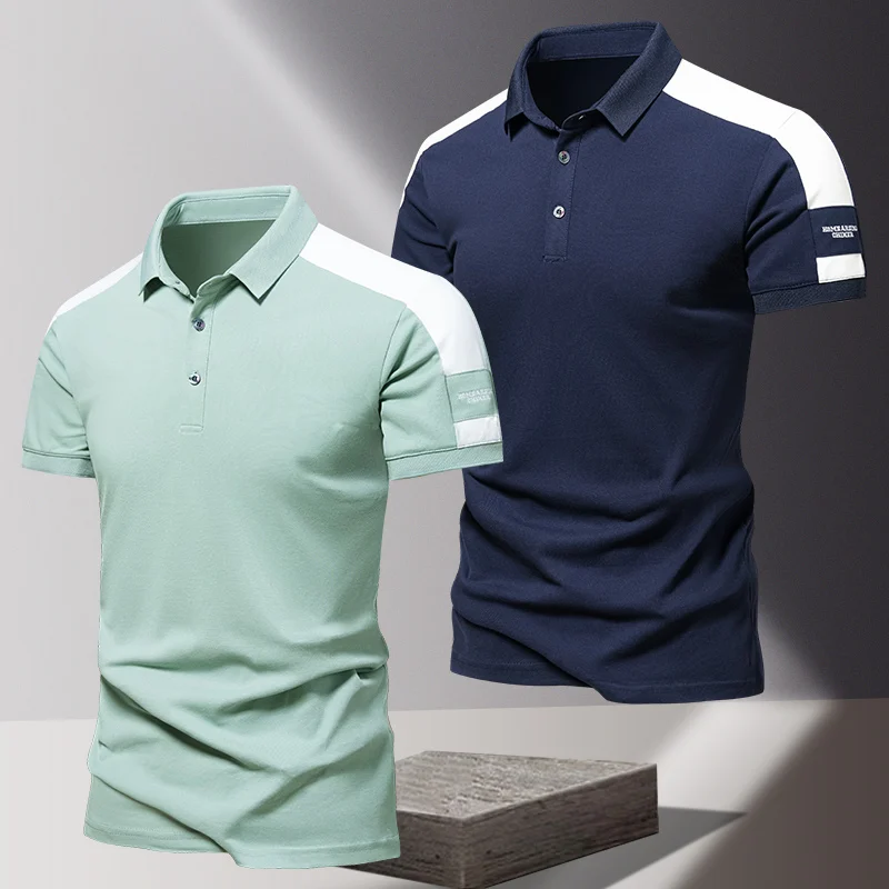 Polo Shirt Mens Golf Shirts for Summer Business Casual