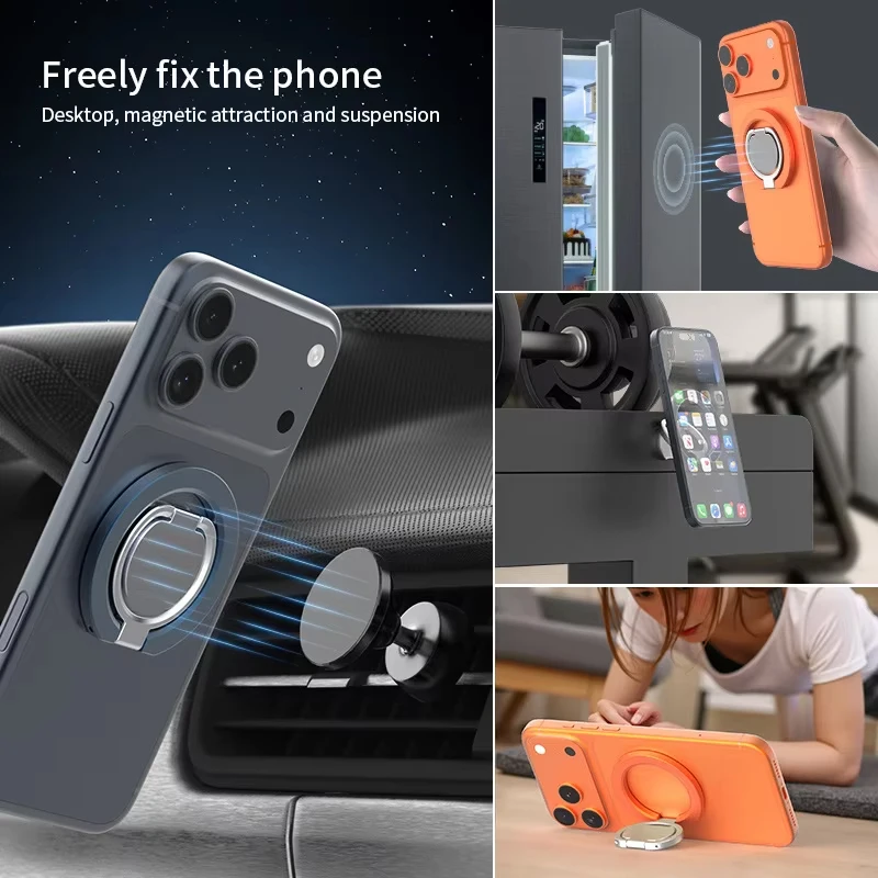 Dual-Sided Magnetic Phone Ring Holder and Kickstand - Portable and Folding Phone Stand