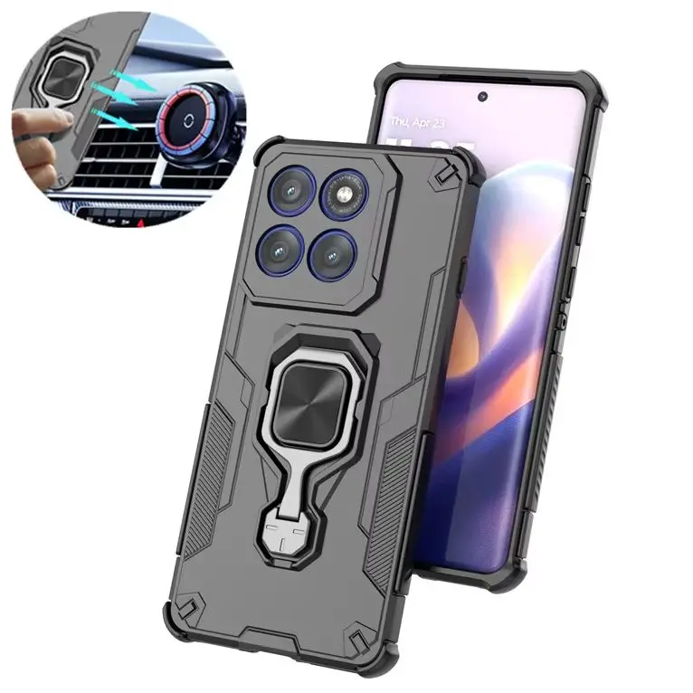 Armor Protective Case with Magnetic Ring Stand Holder and Lens Cover