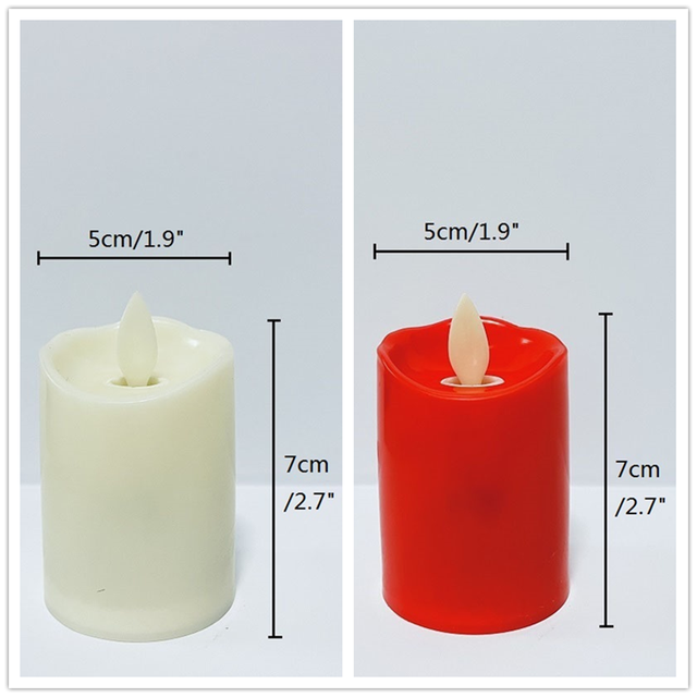 Flameless Candles Flickering Shaking Wick Candle Light Battery Operated Led Candles with Flickering Flame Decorative Candles