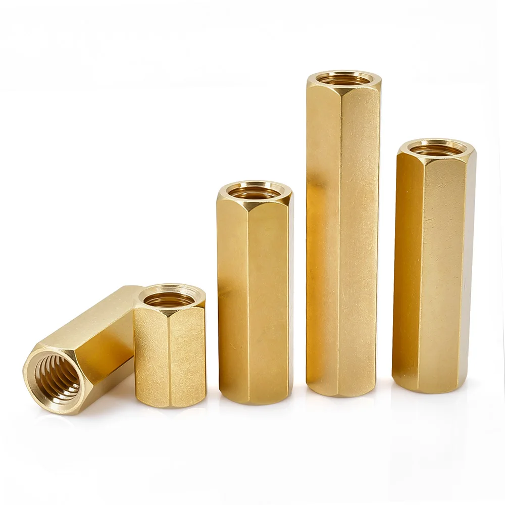 15-200Pcs 육각형 암-암 황동 스탠드 오프 기둥 스터드 마운트 간격 나사 랙 마운트 컬럼 이중 패스 육각 나사 M2-M6