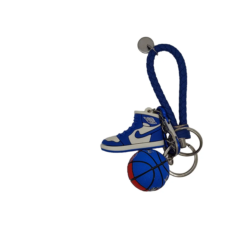 Creative Nshoe Car Keychain Male Cartoon Mini Basketball Shoe Model Personality Cool Backpack Pendant