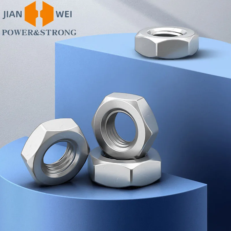 Bullone Dado Esagonale A Denti Fini In Acciaio Inossidabile 304 Dado Dado A Dente Giovane Dado Grande Intero M3M4M5M6M8M10M12-M33