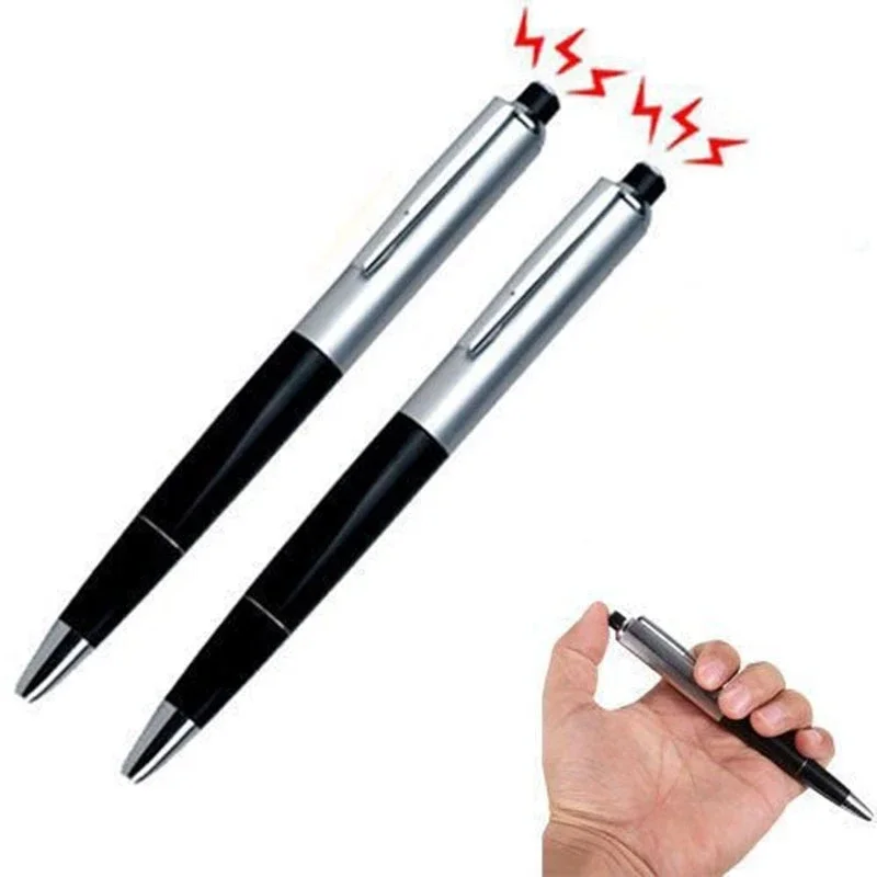 Shock Pen Electric Pen Toy Surprising Tricks Fool Friends Shocking Halloween April Fools' Day Funny Pens Party Supplies For prank toys,joke toys,shocking toy,toy finger sting 1Pc