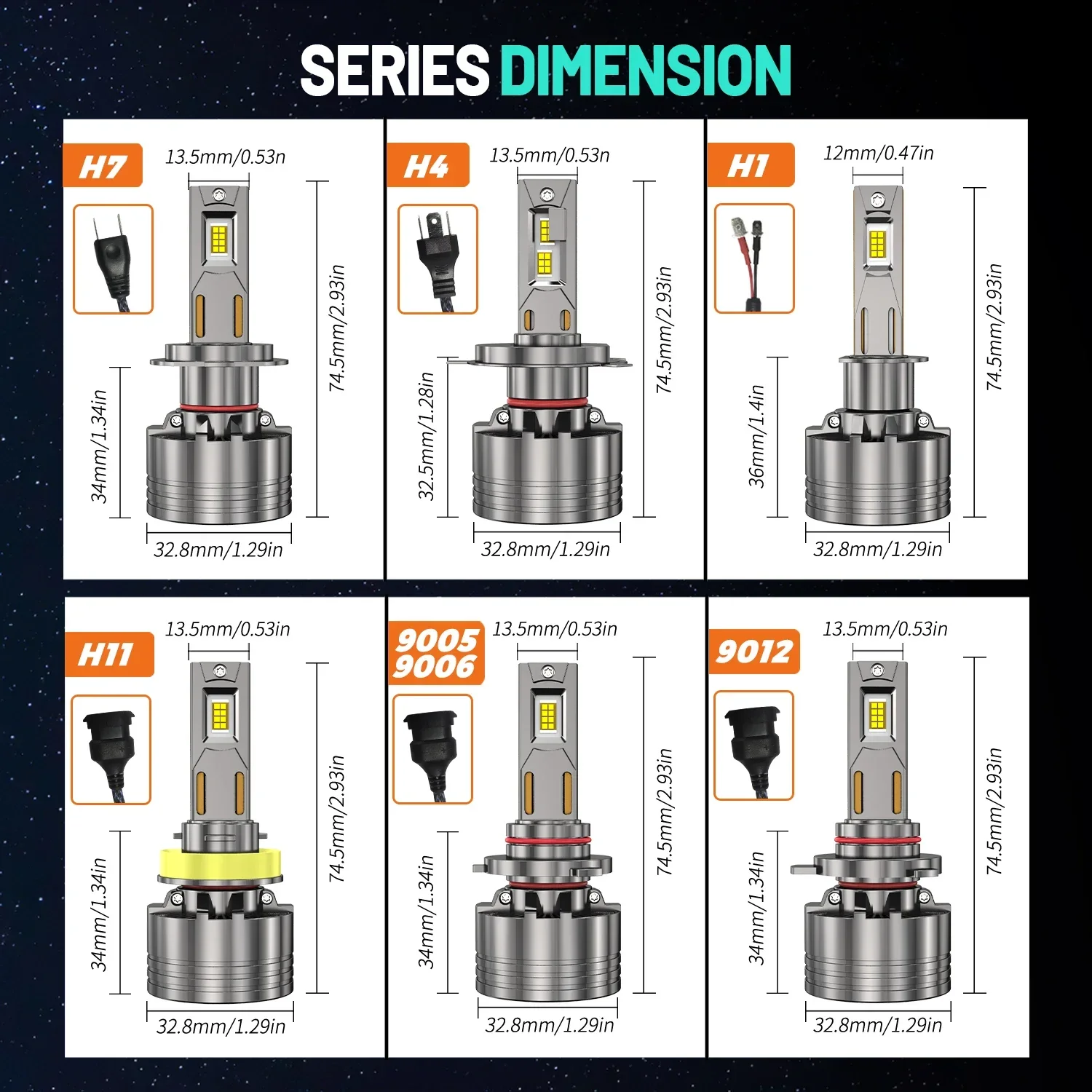 ACTVTCA 자동차 헤드라이트 전구, LED 조명, 6000K, H9, H8, LED 안개등, 9005 9006 9012, 12V 터보 24V, 220W, H7, H4, H1, H11