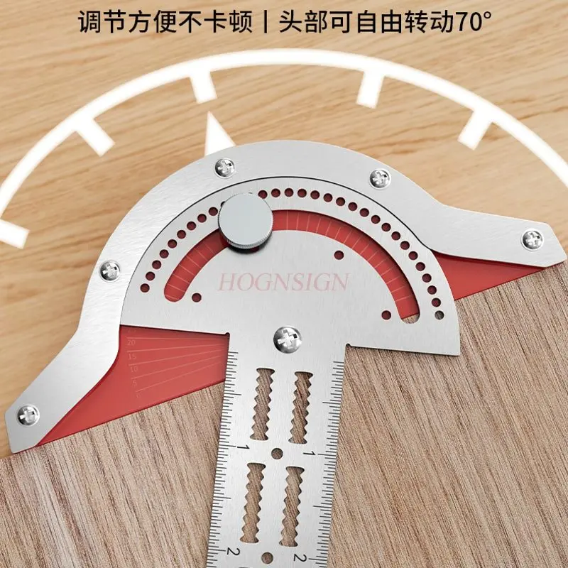 1개 다기능 목공용 자, 엣지 자, 목공용 각도자, 엣지 자, 미터법 및 영국식 자, 측정용 자