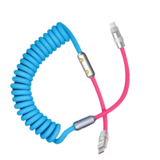 1.8M PD 60W Fast Charging Spring USB C to Type C Cable For 15 Pro Max Samsung Xiaomi Huawei Phone Charger Type-C Cables 7