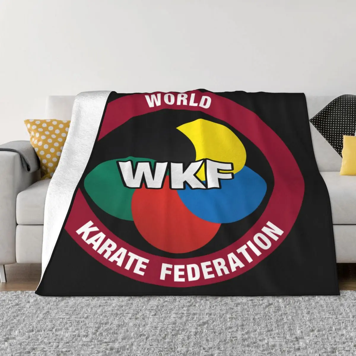 

New Wkf Karate World League Cute Cartoon Soft Blanket Children'S Flannel Blanket Living Room Bedroom Bed Sofa Picnic Cover