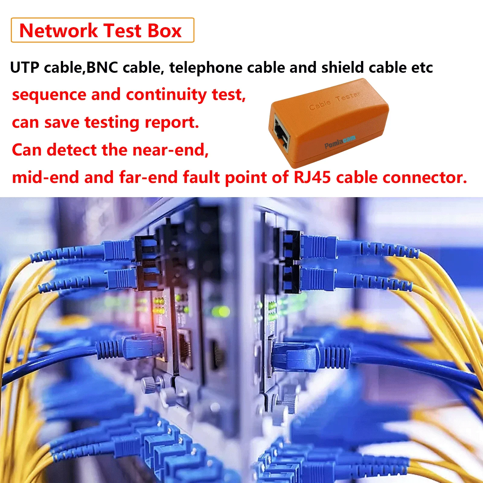 CCTV Camera Tester Network Cable Test Box Original UTP Cable Test Box for CCTV Camera Tester Detect Faulty Point of RJ45 Network Connector