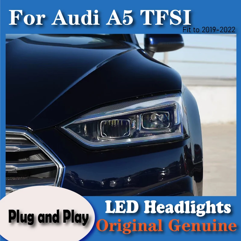 

Налобный фонарь A5 Для Audi A5, светодиодный налобный фонарь, матричная версия 2019-2022, автомобильный фонарь Uograde, аксессуары для сигнала поворота дальнего света