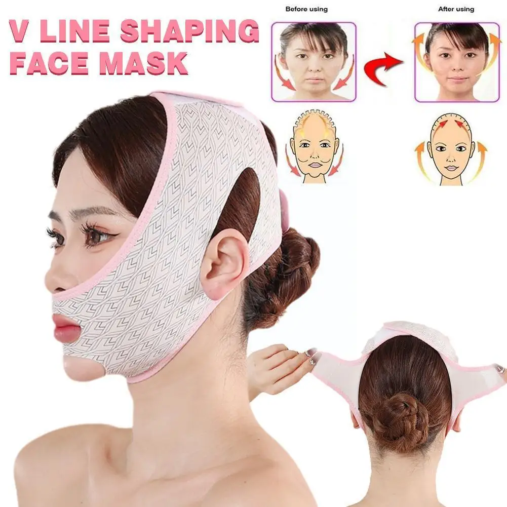 Traspirante V Face Band Cheek Lift Up Face Thin Mask Riduce Shaping Anti Chin Bandage Rughe Face V-Line Bandage Double D4U8