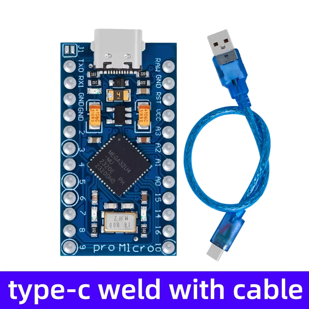 Enhanced Product Title:  
Pro Micro ATmega32U4 5V 16MHz TYPE-C With Dual Row Pin Header and Mini USB Interface