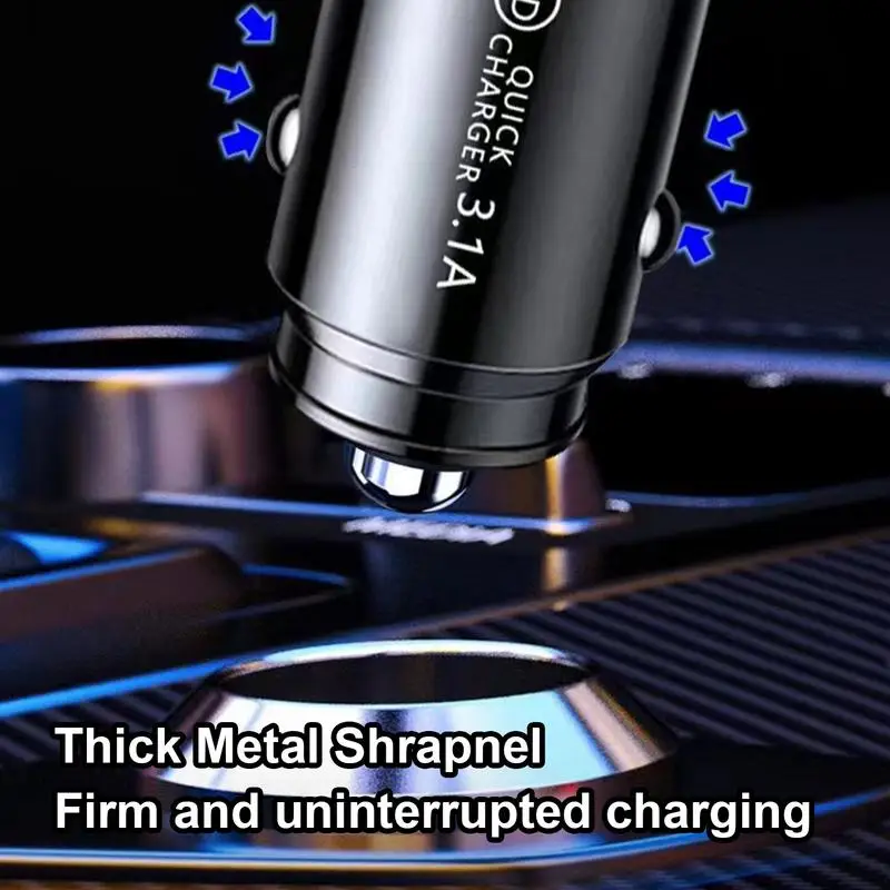 Adattatore per mini caricabatteria da auto A + C Adattatore per caricabatteria da auto USB tipo C Spina di ricarica rapida per telefono per auto piccolo portatile a doppia porta - Image 2