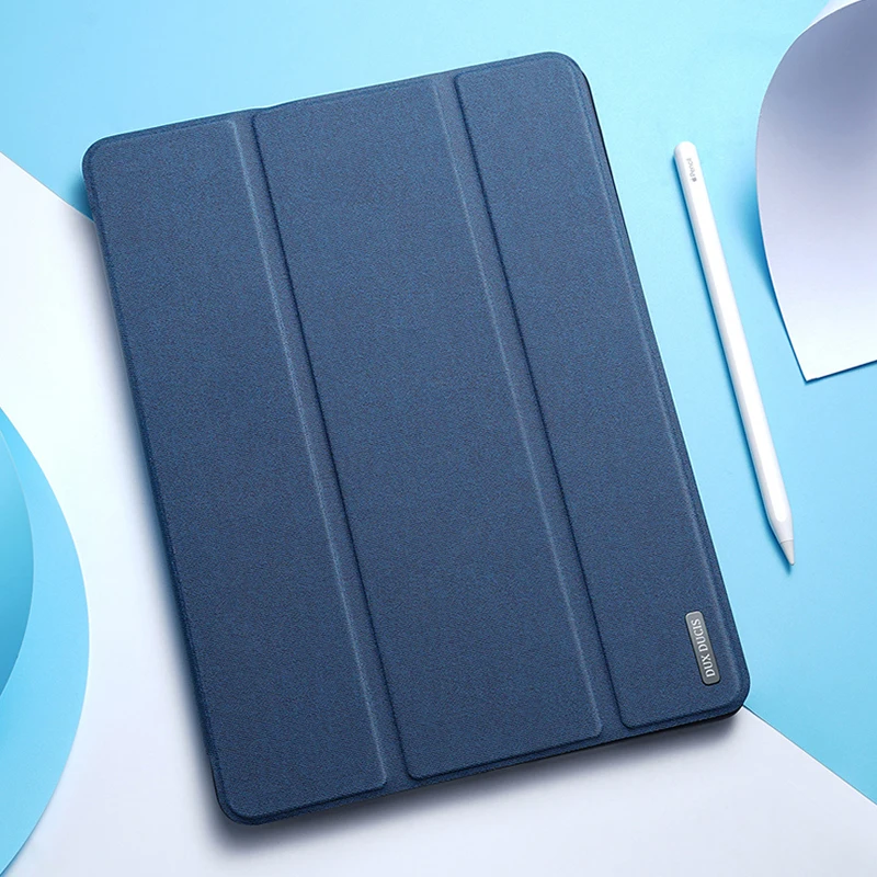 Inteligente Dormir Flip Couro Tpu Tablet Shell com Suporte para Lápis Capa para Ipad Air Dux Duci Trifold 10.9