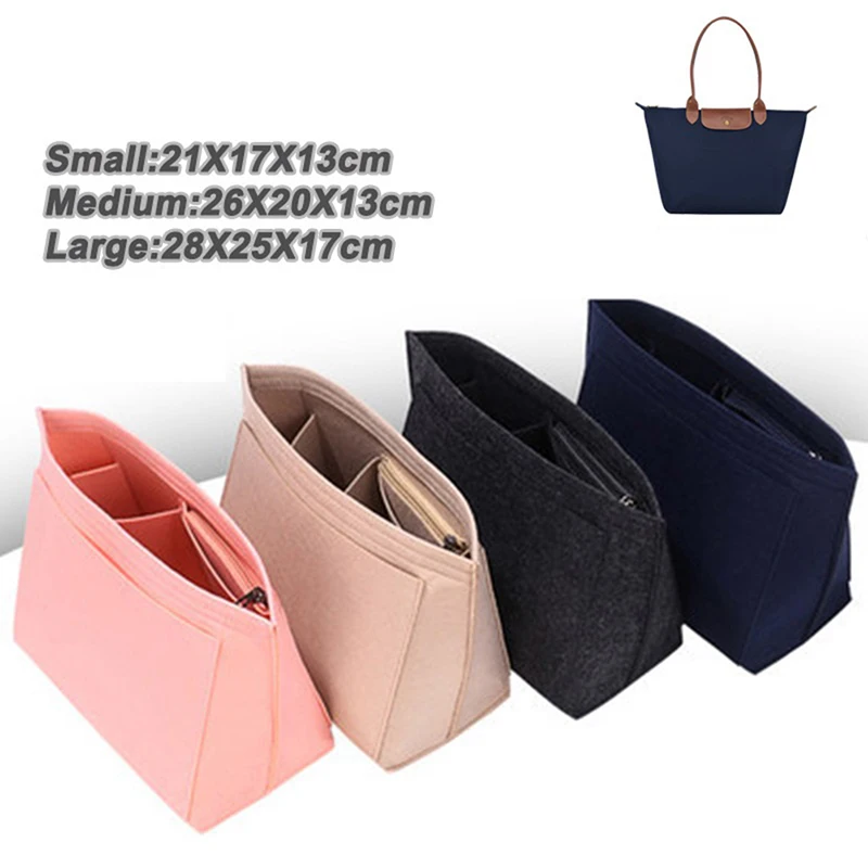 

Felt Insert Bag Fits For Handbag Liner Bag Felt Cloth Makeup Bag Support Travel Portable Insert Purse Organizer