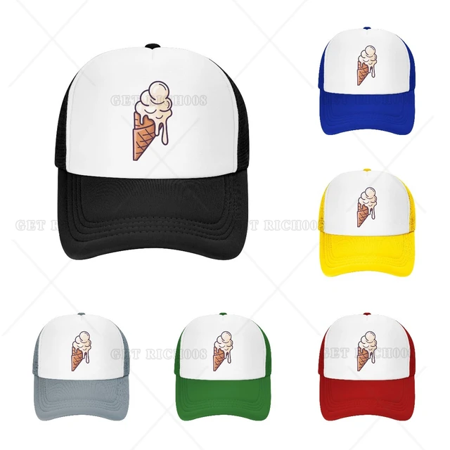 Ice Cream Lover Summer Grid Trucker Hat Baseball Cap Hats for Men Summer  Mens Cap Casual Four Seasons One Size - AliExpress