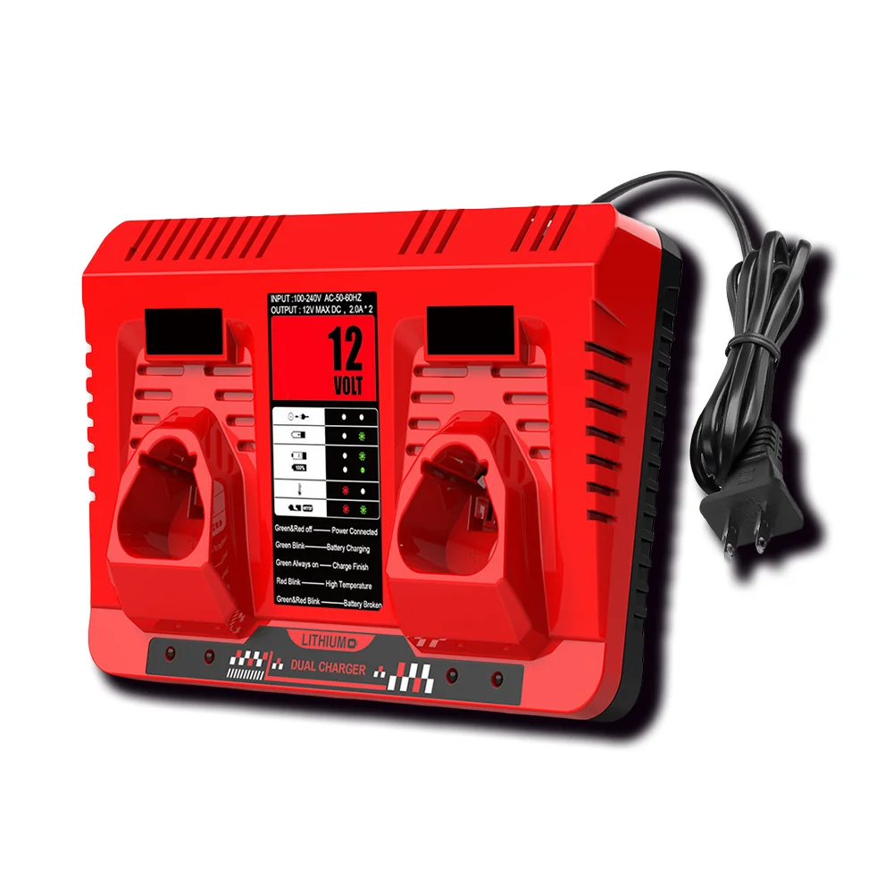 Tools batteria 12v Charger 2A 3A Li-ion Charger For milwaukee m12 12V bater&iacute;a RechargeableLithium lon Power Tool Drill Battery battery charger