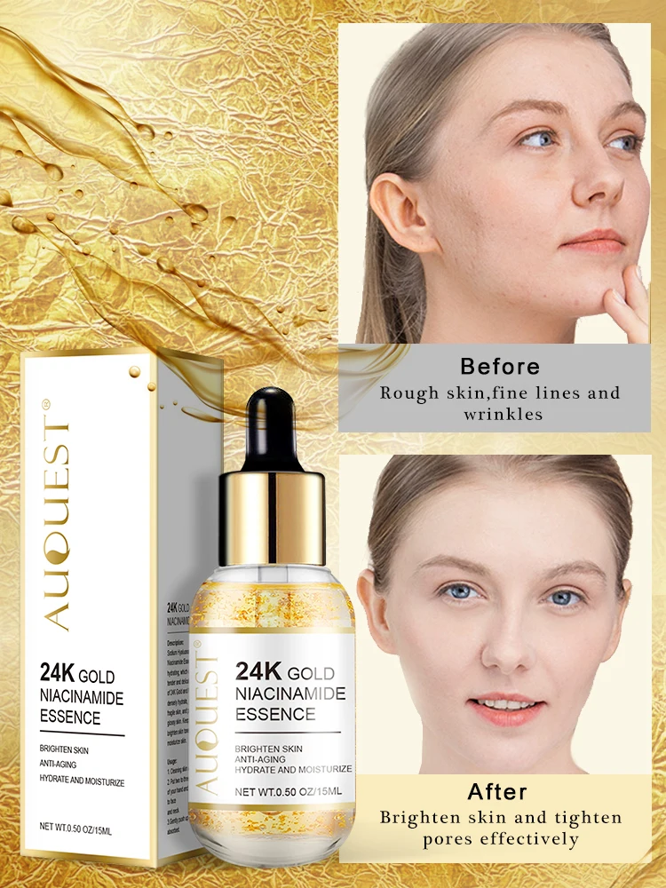 Sc046e0fea6ce451d868feed89d6fefc3n Niacinamide Face Serum Dark Spots Remover Hyaluronic Acid 24k Gold Facial Serum Fade Fine Lines Whitening Moisturizing Skin Care