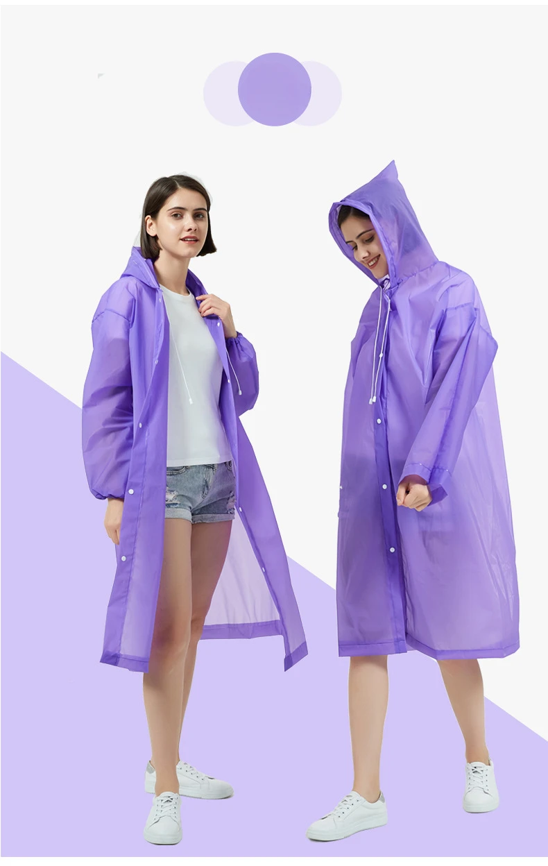 EVA Impermeable Waterproof Rain Coat Men Women Travel Hooded Beam Port Rain Poncho For Fishing Camping Adult Coat rain poncho