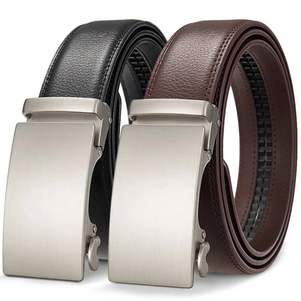 3,5 cm High-End-Hübscher Legierung Automatische Schnalle Gürtel männer Haltbarkeit PU Leder Bund Mode-Business Männlich Taille Riemen