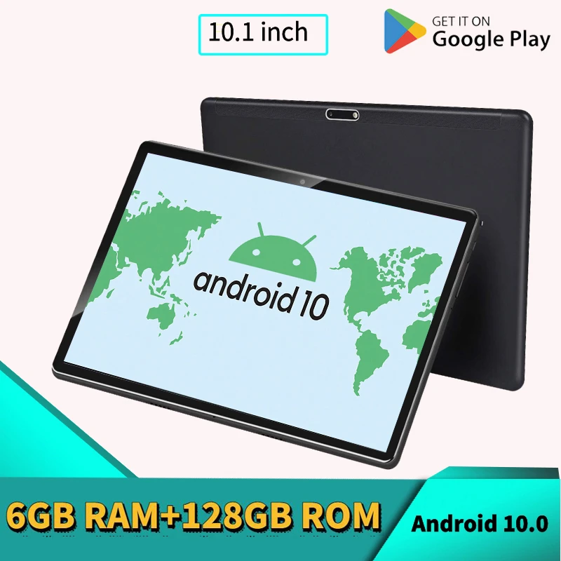 Android 10.0 Tablet Game Tablet 10.1 Inch Android 10 Tablet PC 6GB RAM 128GB ROM Tablets 4G LTE Phone Call MTK6797 Deca Core smallest tablet