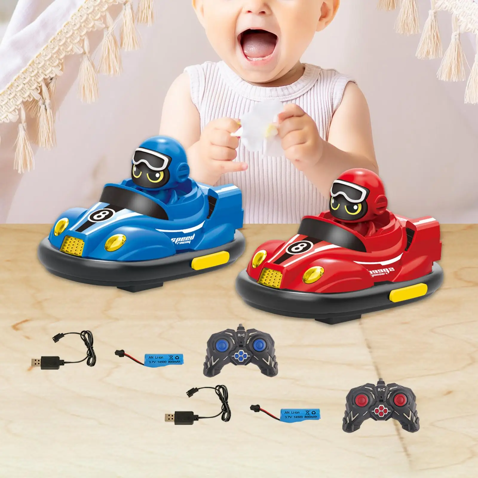 Remote Control Bumper Car Kids RC Battle Car with Music and Light for Teens Ages 6 and up Children Boys Girls Birthday Gift 4